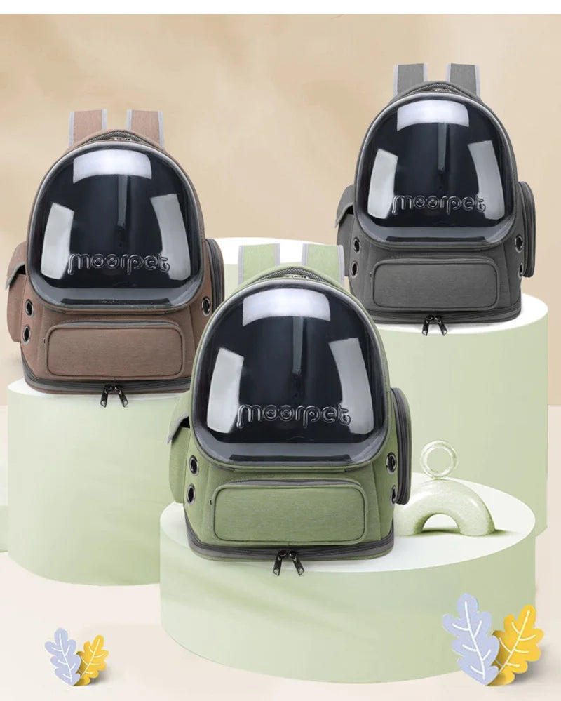 Transparent Pet Carrier Backpack – Breathable Travel Bag for Cats and Dogs