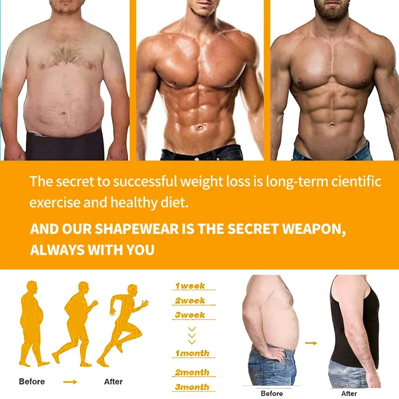 Compression Tank Top – Abdomen Slimming Body Shaper for Gynecomastia Support