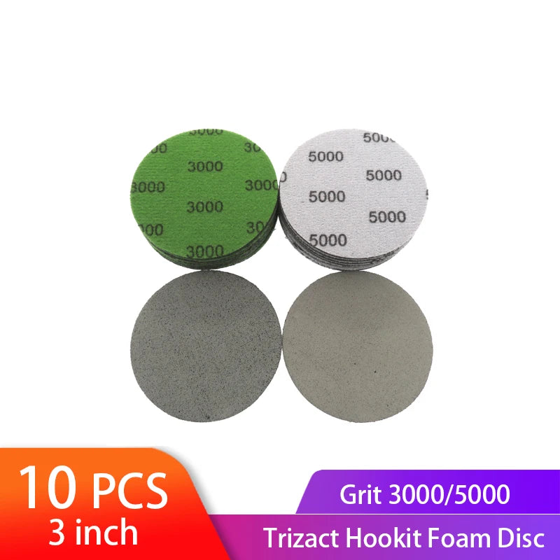 Trizact Foam Sanding Discs – 3 Inch Wet and Dry Abrasives for Polishing