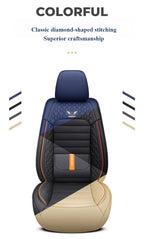 Full-Wrap Leather Car Seat Covers – Durable Universal Fit for All-Season Driving
