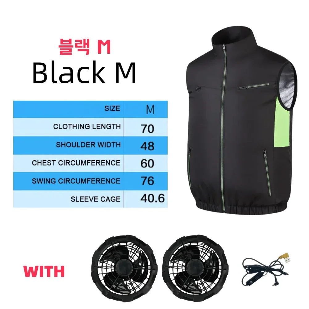 Cooling Fan Vest – Breathable Ice Workwear for Hot Weather Outdoor Labor
