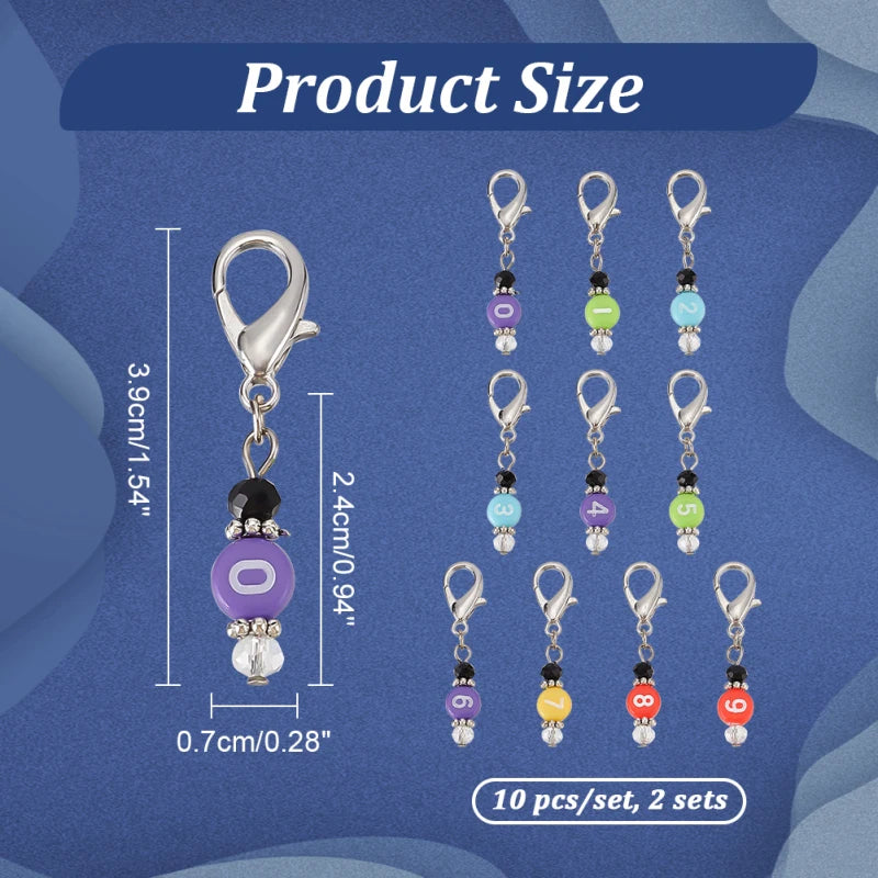 Christmas Enamel Stitch Markers – Alloy Crochet Charms for Knitting Projects