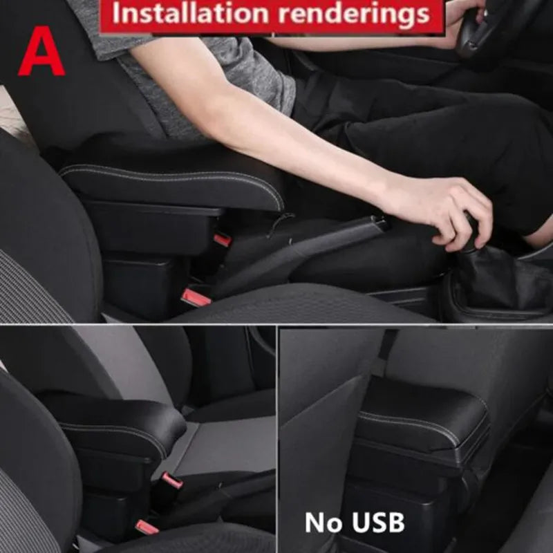 Center Console Armrest Box – Storage Organizer for Peugeot 208 2012-2018