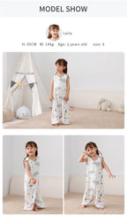 0.5 TOG Baby Sleeping Bag – Cartoon Print Cotton Sleeveless Sleep Sack for Summer