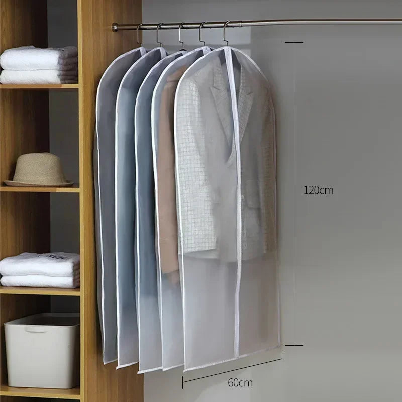 Transparent Zippered Garment Bag – Dustproof Cover for Suit and Dress Storage