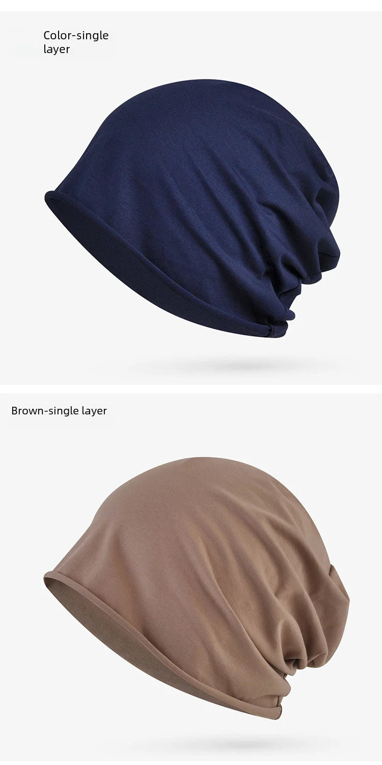 Cotton Sleep Cap – Breathable Unisex Headscarf for Nightwear and Hair Loss