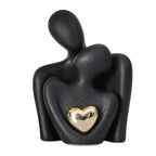 Couple Figurine Statue – Romantic Sculpture for Home Bookshelf Decor