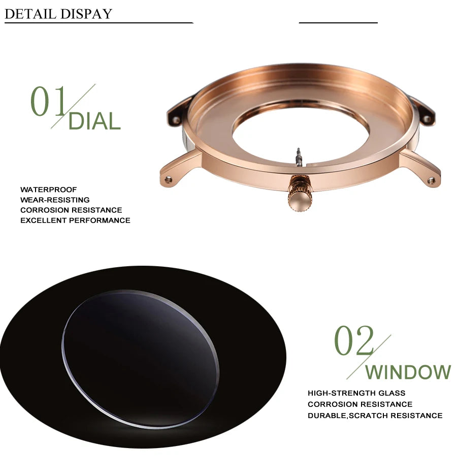 Ultra Thin Leather Wristwatch – Minimalist Dress Accessory for Women