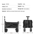 Collapsible Utility Cart – Heavy Duty Foldable Wagon for Camping and Beach