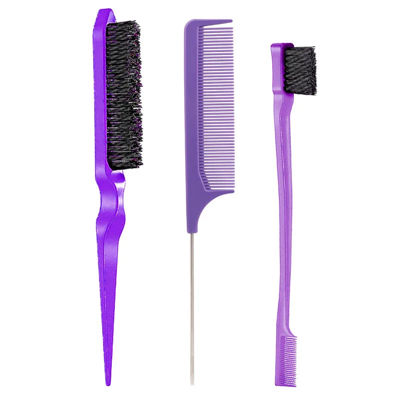 Professional Hair Styling Brush Set – Steel Needle Combs for Hair Grooming