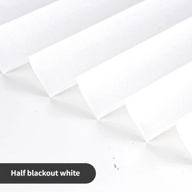Self-Adhesive Pleated Blinds – Half Blackout Privacy Shades for Home Windows