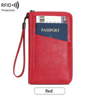 RFID Leather Passport Wallet – Anti-Theft Card Holder for Travel
