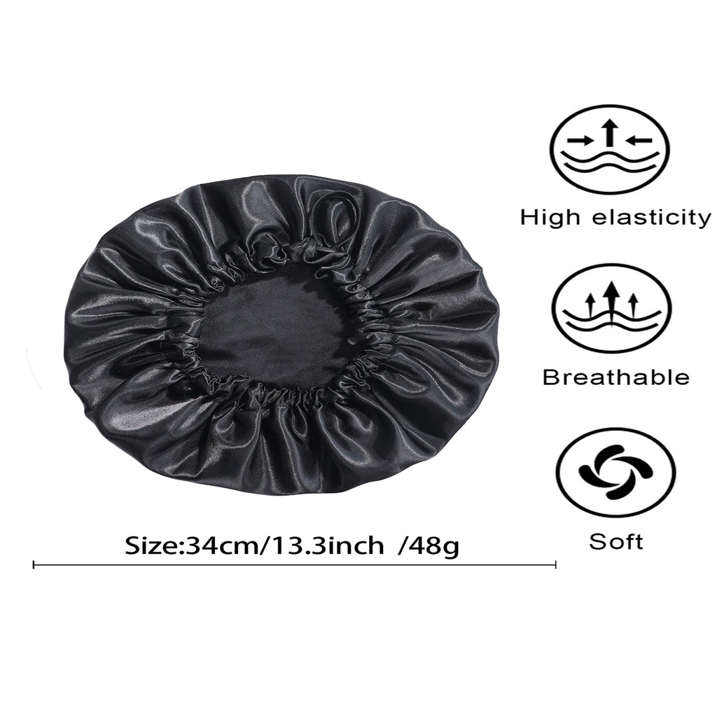 Silk Sleep Bonnet – Adjustable Double Layered Cap for Hair Protection