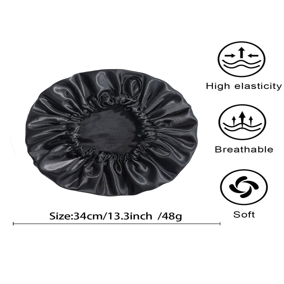 Silk Sleep Bonnet – Adjustable Double Layered Cap for Hair Protection