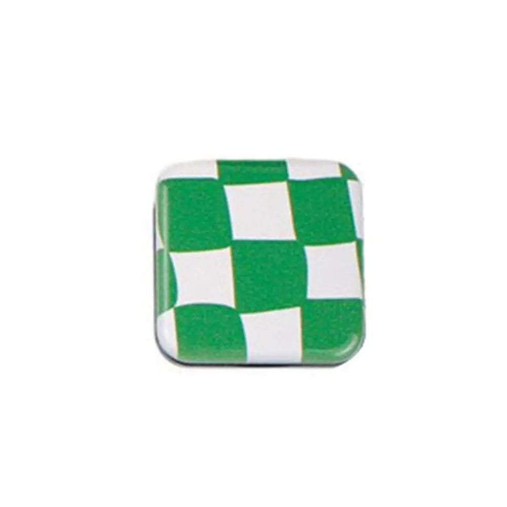 Plaid Checkerboard Folding Mirror – Portable Makeup Accessory for Travel
