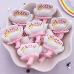 Resin Cherry Blossom Flatbacks – Colorful DIY Stones for Scrapbook Crafts