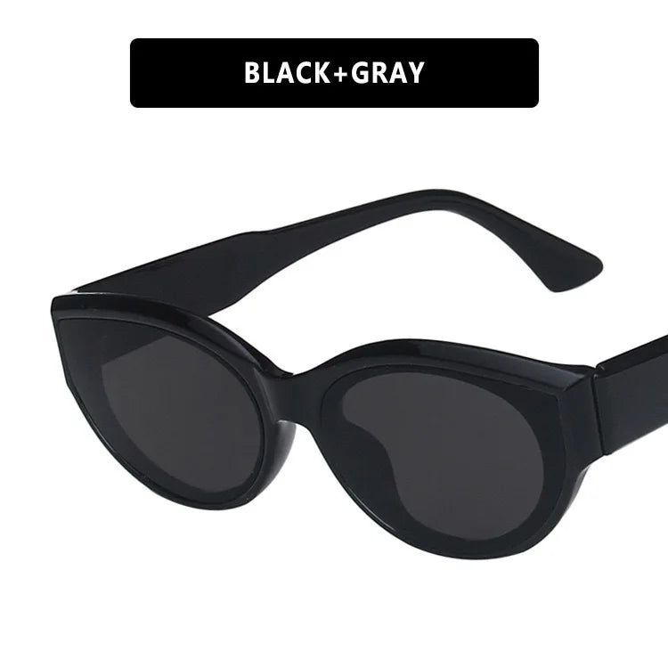 Vintage Cat Eye Sunglasses – Oval Elliptic Frames for Women UV Protection
