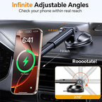 Magnetic Wireless Car Charger – 15W Fast Charging Mount for iPhone and Samsung