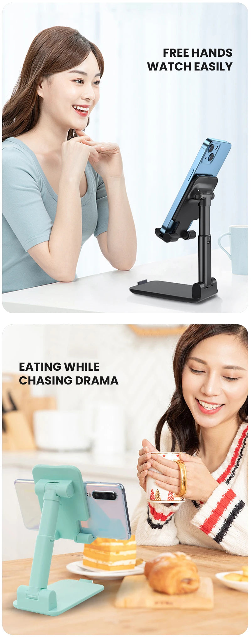 Adjustable Desktop Phone Stand – Ergonomic Mobile Holder for Office Desks