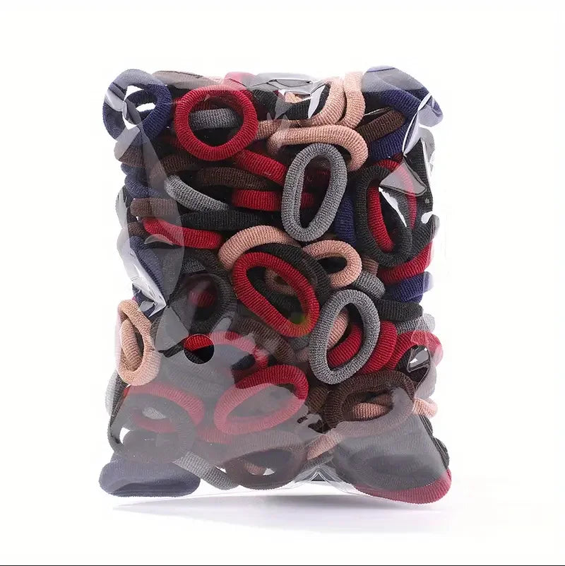 Colorful Nylon Hair Ties – Elastic Ponytail Holders for Kids Hair Styling