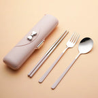 Stainless Steel Cutlery Set – Portable Flatware for Camping and Picnics