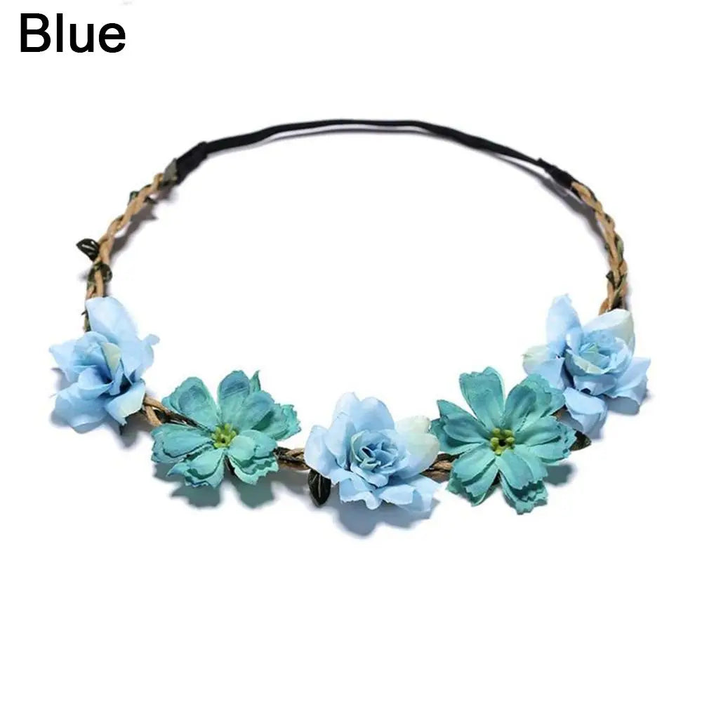 Mexican Rose Flower Crown – Boho Floral Headpiece for Halloween Party Wedding
