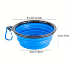 Portable Silicone Folding Dog Bowl – Travel Food and Water for Outdoor