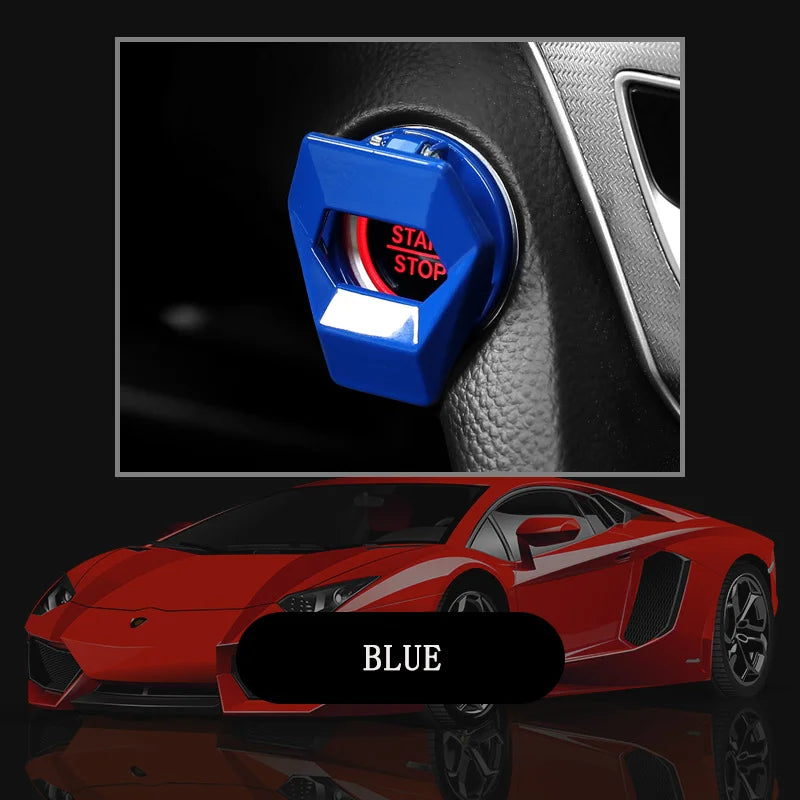 Engine Start Stop Button Cover – Decorative Sticker for Universal Car Interior