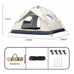 4-Person Automatic Pop-Up Tent – Rainproof Shelter for Outdoor Beach Fishing