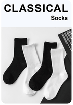 Cotton Crew Socks – Breathable Solid Color for Men Casual Streetwear