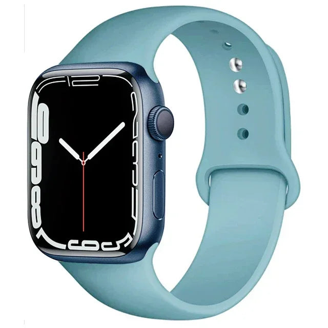 Silicone Apple Watch Sport Band – Adjustable Strap for Series 1-11 and Ultra