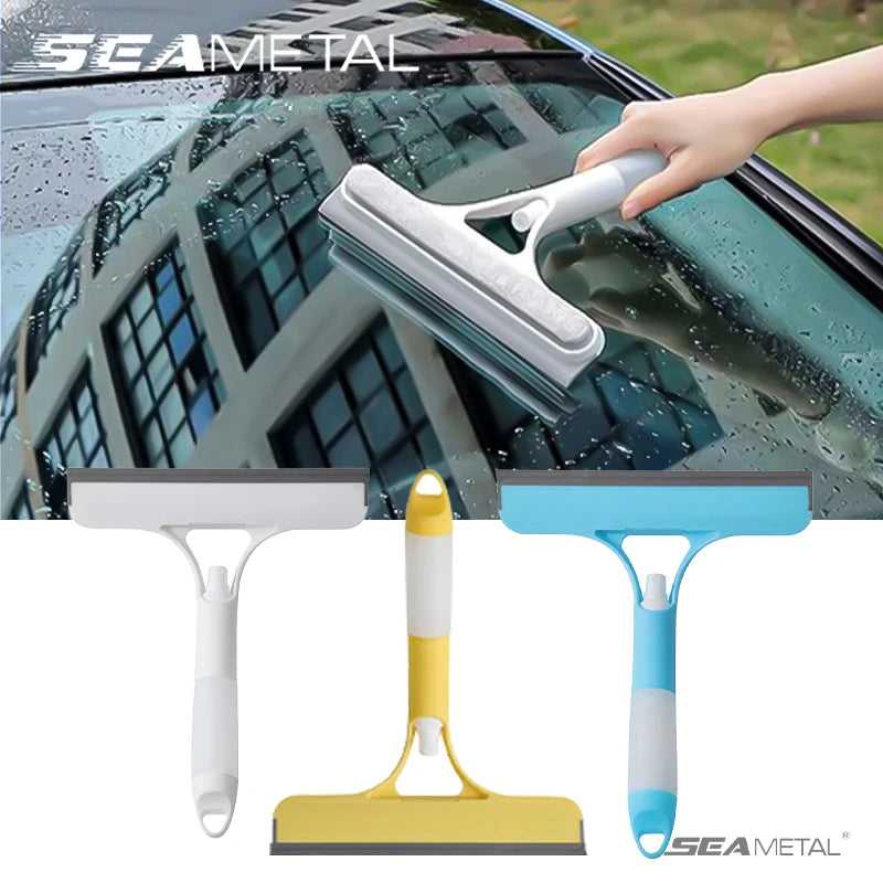 3-in-1 Glass Cleaning Squeegee – Spray Bottle Tool for Car and Home Wash