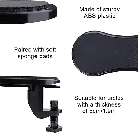Ergonomic Desk Arm Rest – Plastic Elbow Support Pad for Office Typing