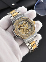 Skeleton Automatic Watch – Luxury Stainless Steel Diamond for Men