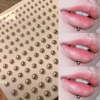 Fake Body Piercing Set – Adhesive Studs for Nose Lips and Eyebrows