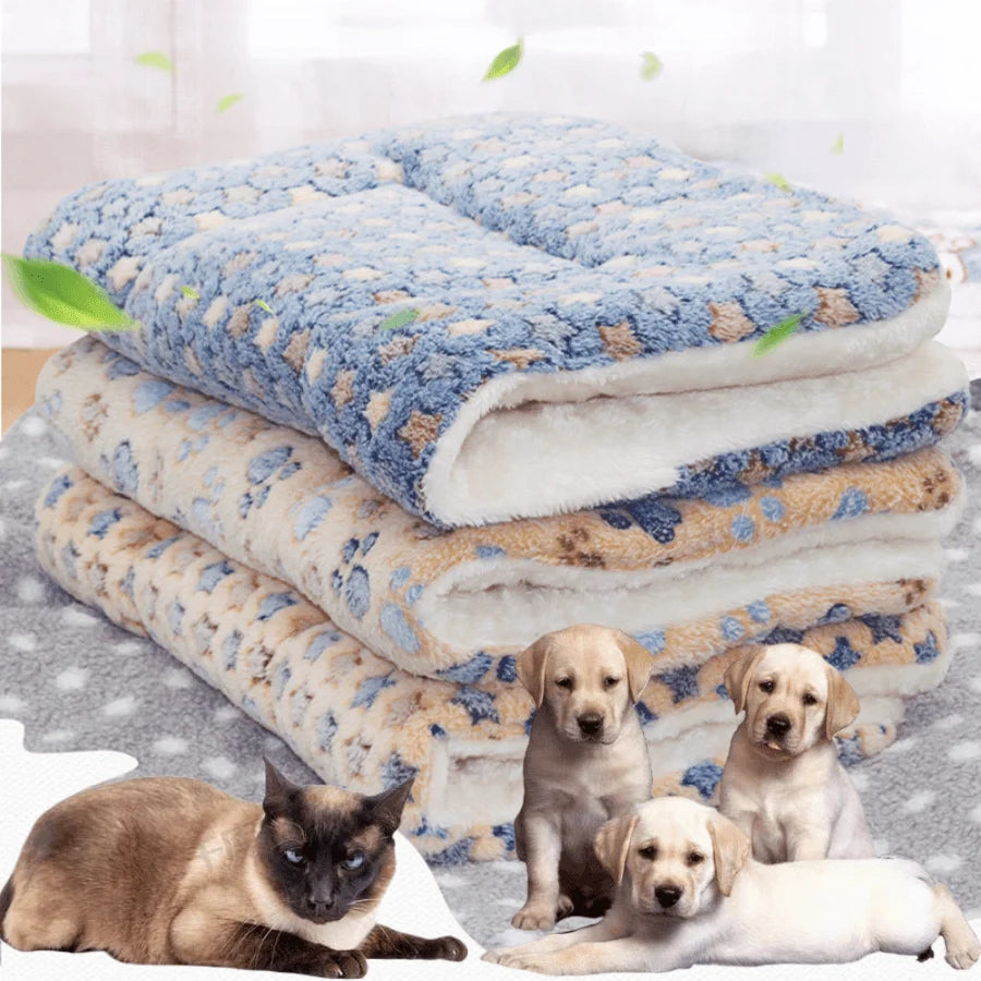 Flannel Dog Bed – Thickened Sleeping Mat for Small to Large Dogs and Cats