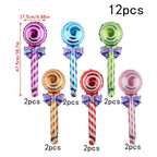 Candy Bow Lollipop Foil Balloons – Festive Decor for Birthday Parties