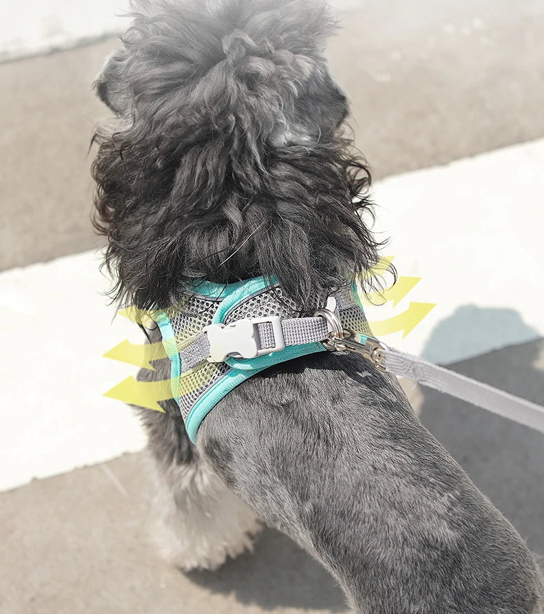 Reflective Breathable Dog Harness Vest – Adjustable for Outdoor Walking