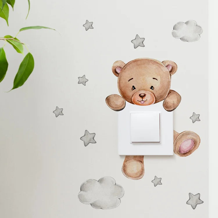 Animal Wall Decals – Self-Adhesive Nursery Stickers for Kids Bedroom Decor