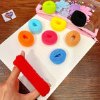 Large Thick Terry Cloth Hair Ties – Seamless Elastic Ponytail Holders