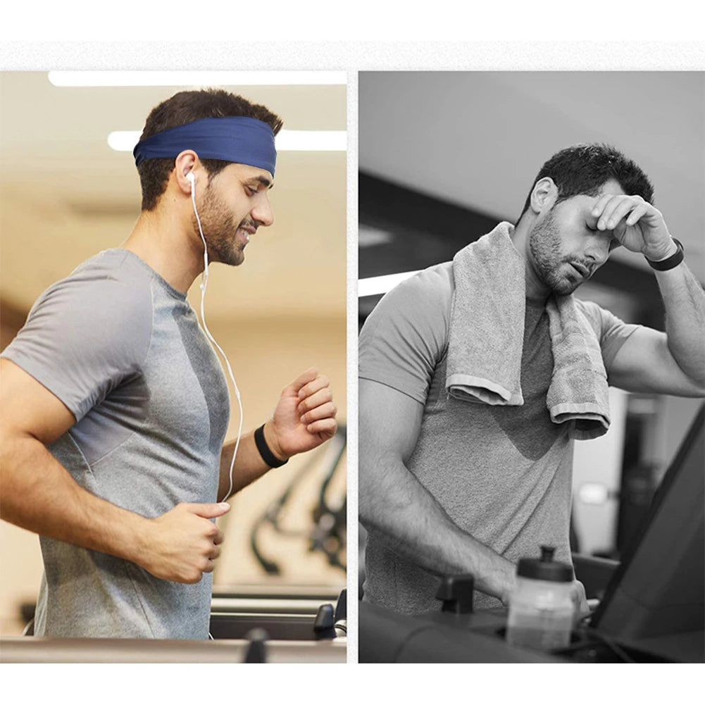 Quick-Dry Sports Sweatband – Elastic Fitness Headband for Running and Yoga