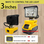 3 Inch LED Work Light – Portable Cordless Spotlight for Power Tool Batteries