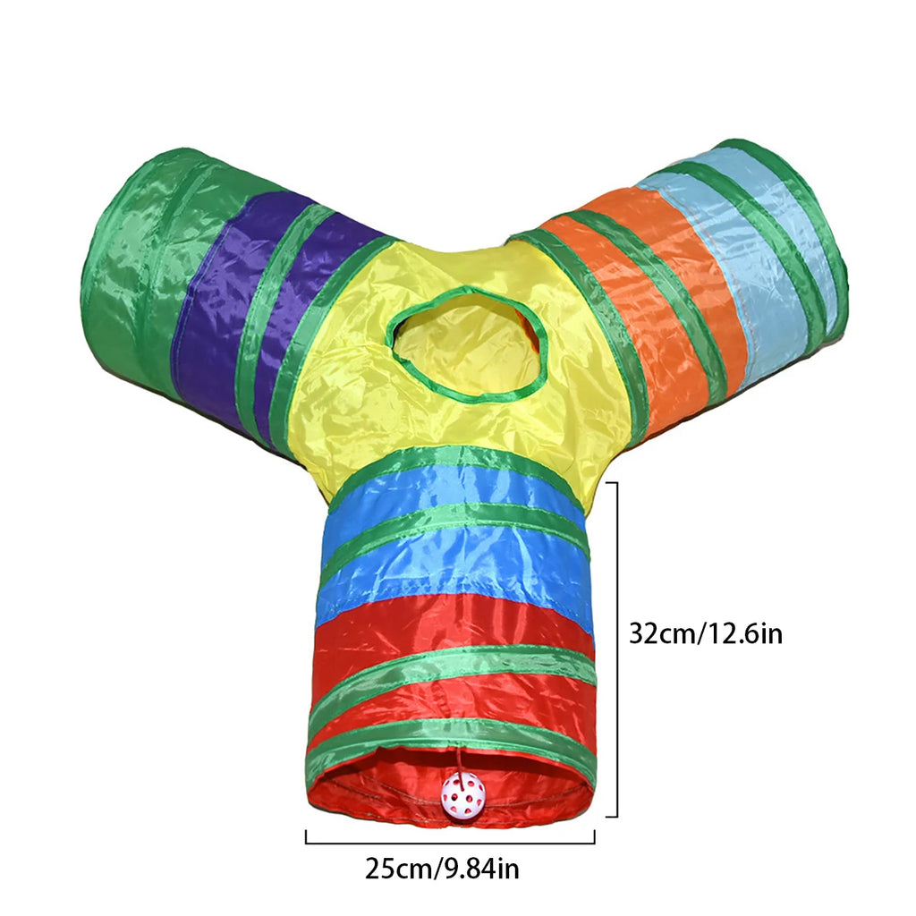 Collapsible Cat Tunnel – Interactive Pet Play Tube for Indoor Exercise