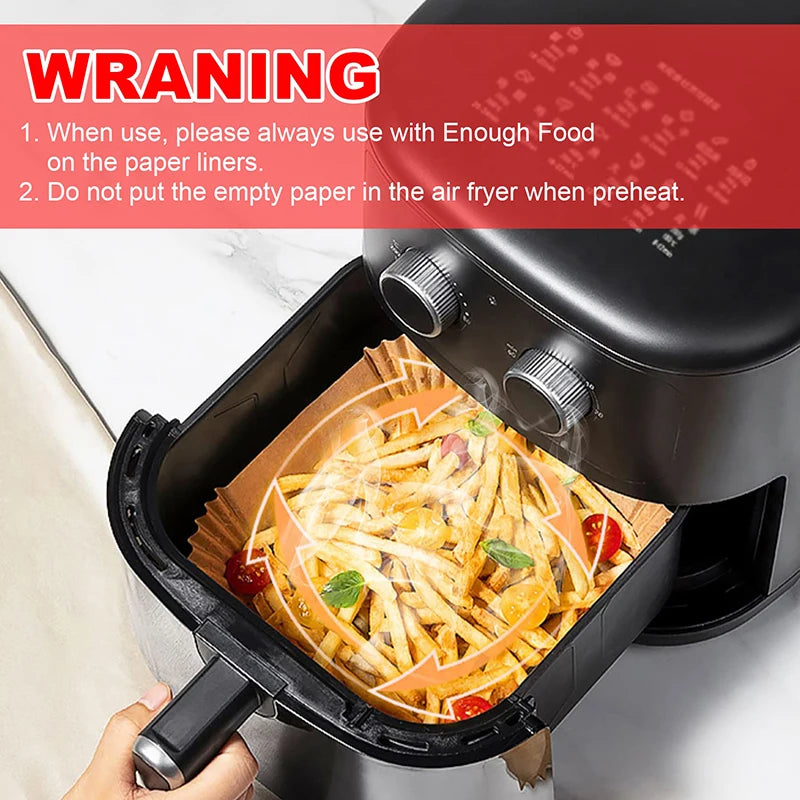 Disposable Air Fryer Parchment Liners – 9 Inch Nonstick Paper for Baking