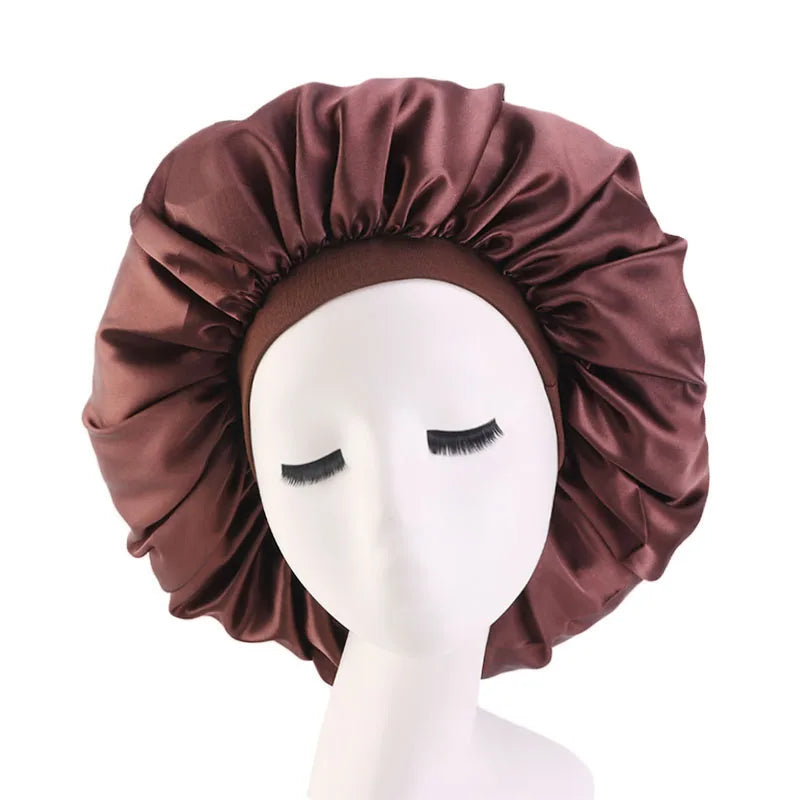 Extra Large Satin Sleep Bonnet – Silky Hair Protection for Curly Hair