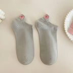 Embroidered Cotton Animal Socks – Breathable Casual Footwear for Women