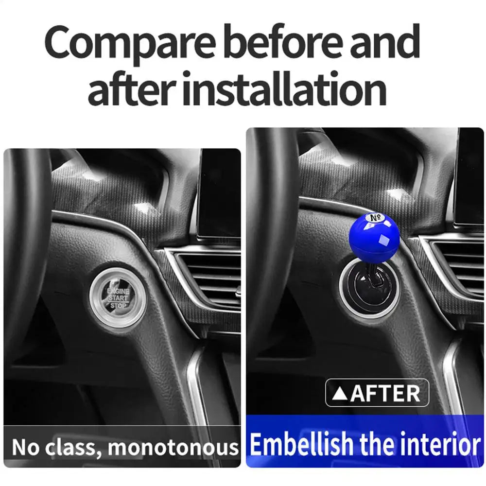 Metal Joystick Ignition Button – Decorative Engine Start Cover for Car Interior