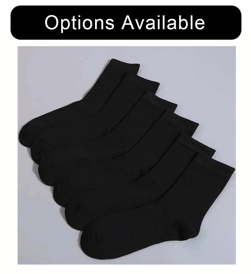 Mid Length Cotton Socks – Solid Color Business Casual for Daily Wear