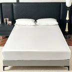 Satin Elastic Fitted Sheet – Soft Solid Mattress Cover for All Bed Sizes