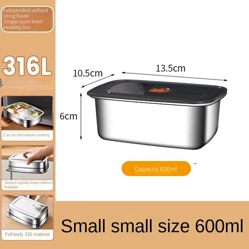 304 Stainless Steel Bento Box – Leak-Proof Food Container for Camping Lunch